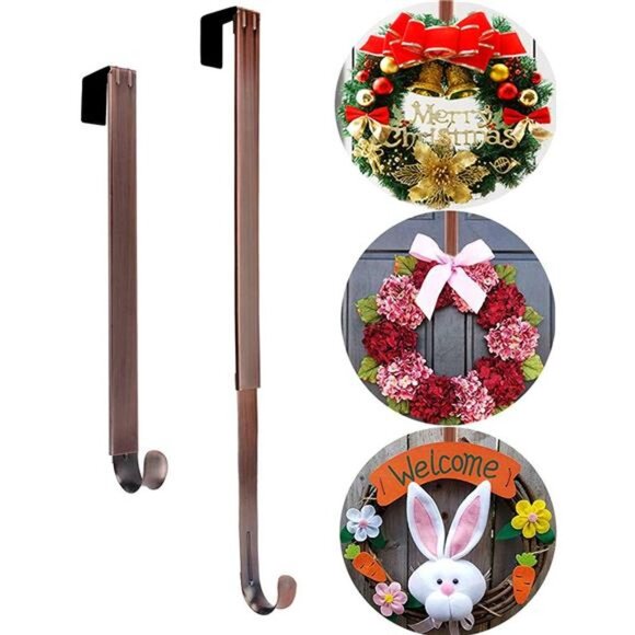 Adjustable 15 to 25 Inch Halloween Fall Wreath Hanger for Front Door Decor - Picture 1 of 7
